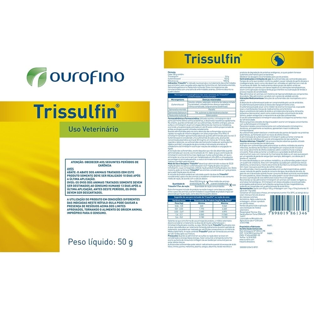 Trissulfin 24 un. c/ 50g