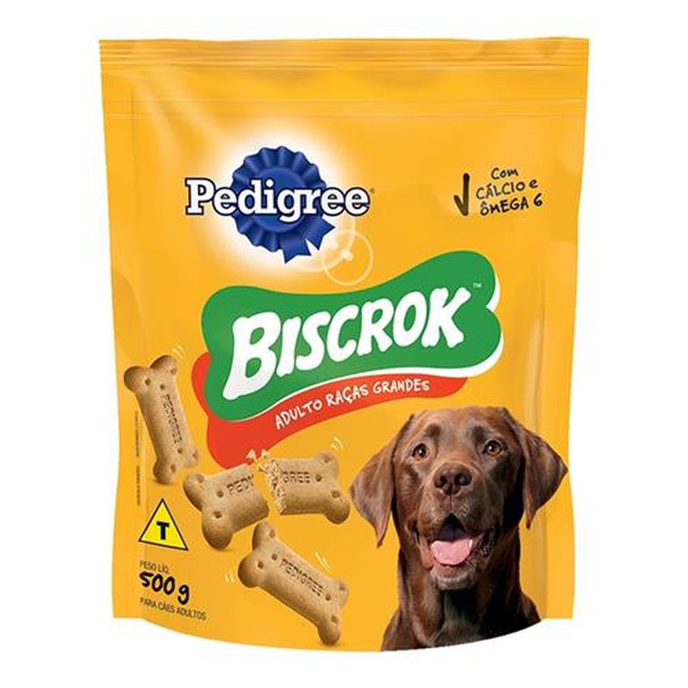 Biscoito Pedigree Biscrok Maxi para Cães 500g - Embalagem com 22 unidades