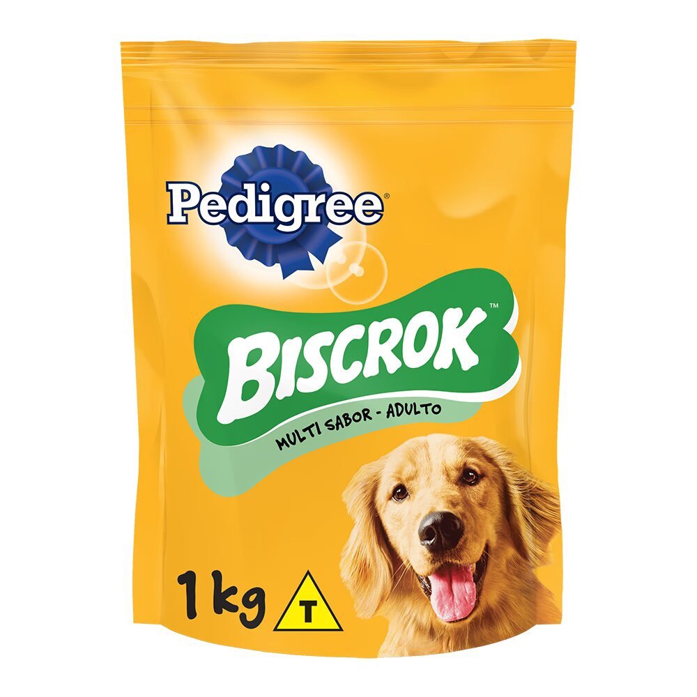 Biscoito Pedigree Biscrok Multi para Cães Adulto 1kg - Embalagem com 10 unidades