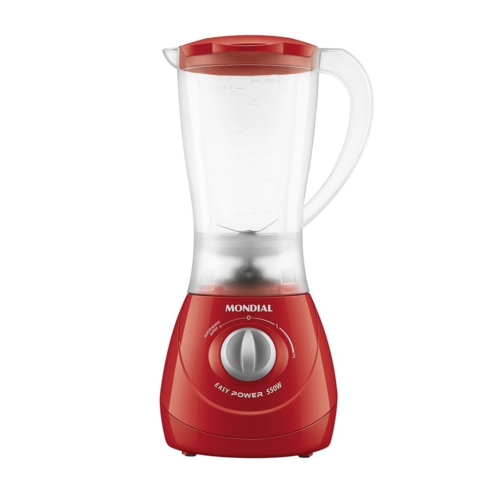 Liquidificador Mondial L-550 - Copo Leitoso, 550W,  Vermelho, 220V