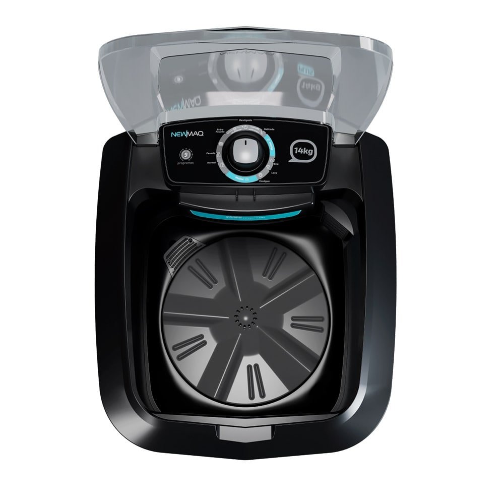 Tanquinho/Máquina de Lavar Roupas Semi-automática 14Kg Newmaq Preta, 110V