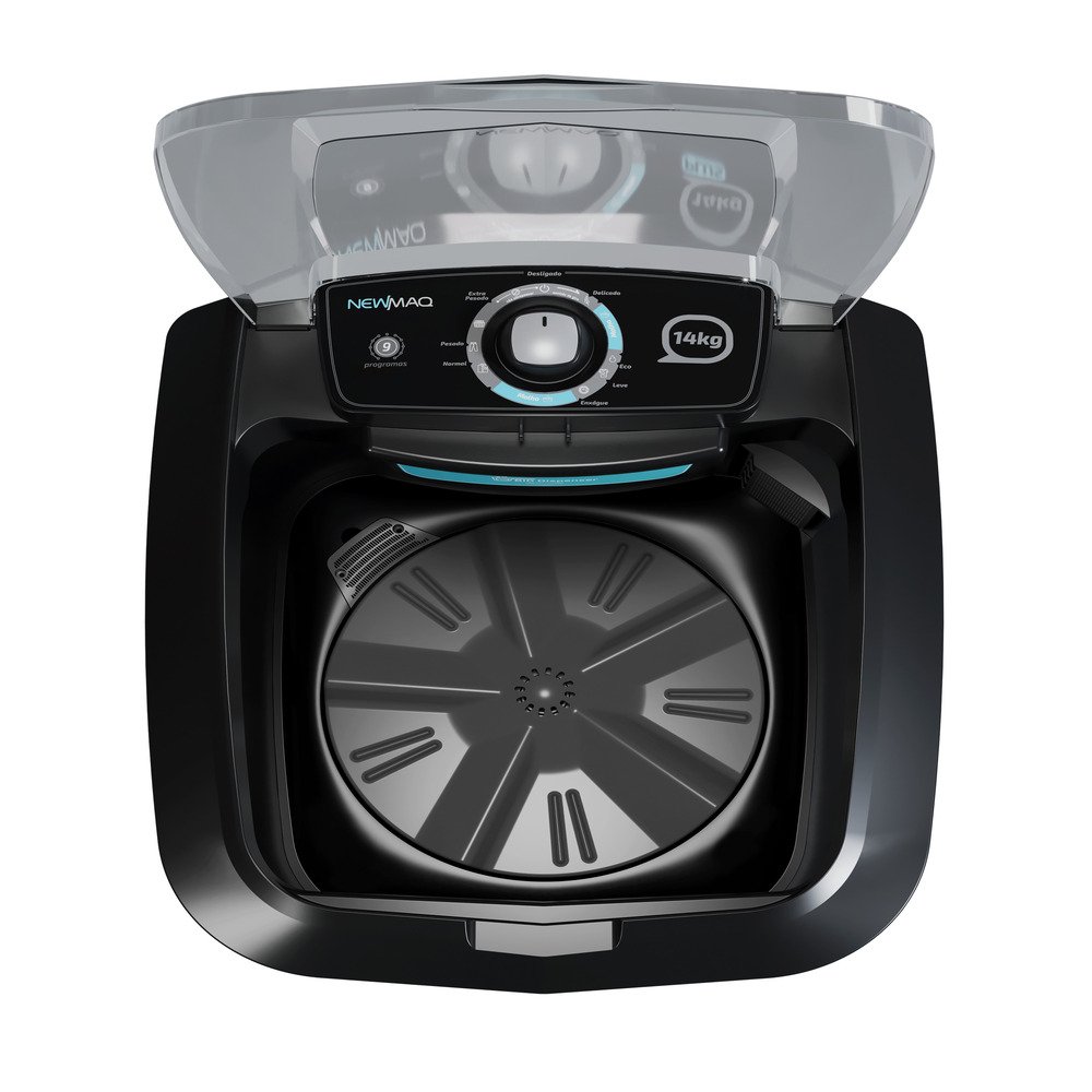 Tanquinho/Máquina de Lavar Roupas Semi-automática 14Kg Newmaq Preta, 220V
