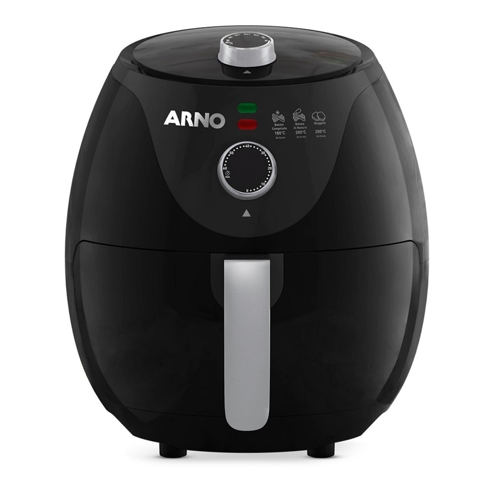 Fritadeira Air Fryer Arno EZFP EasyFry - 1100W, 3,2 Litros, Preta 220V