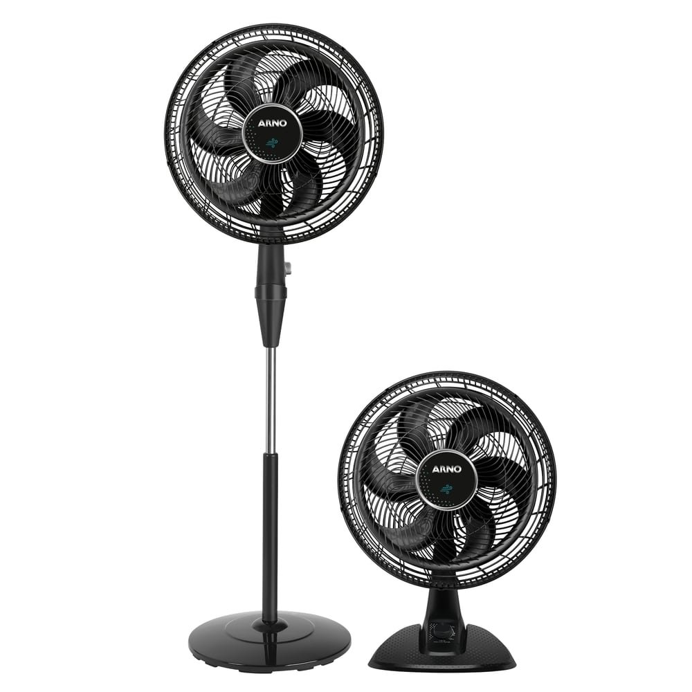 Ventilador de Mesa e Coluna Arno VDM2 40cm, 2 em 1, 3 Velocidades, 6 Pás, Preto, 110V