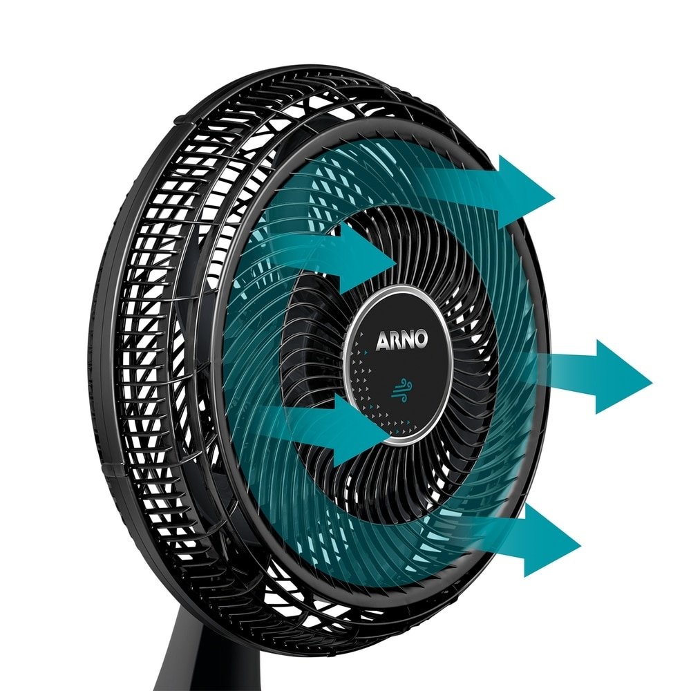 Ventilador de Mesa e Coluna Arno VDM2 40cm, 2 em 1, 3 Velocidades, 6 Pás, Preto, 110V