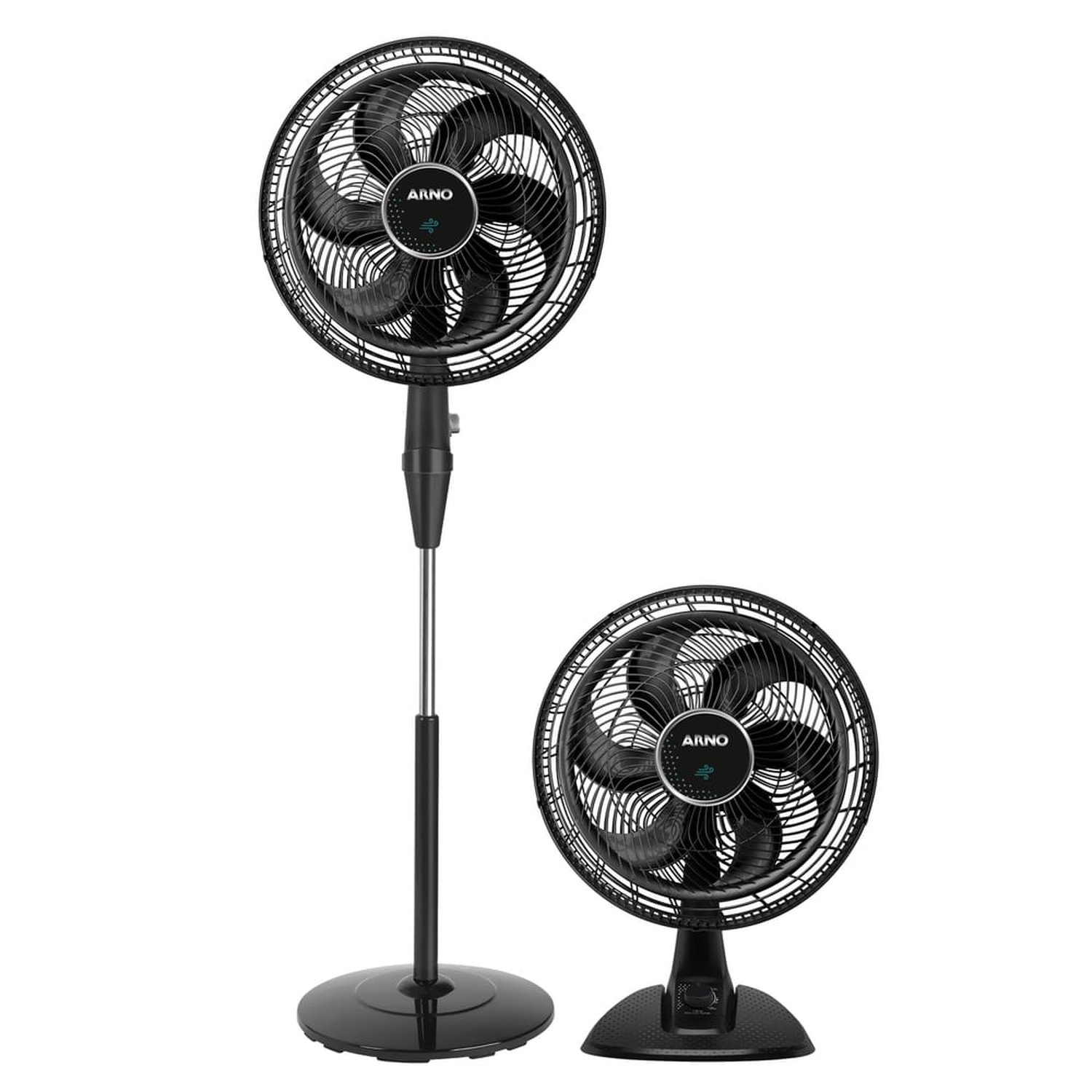Ventilador de Mesa e Coluna Arno VDM2 40cm, 2 em 1, 3 Velocidades, 6 Pás, Preto, 220V