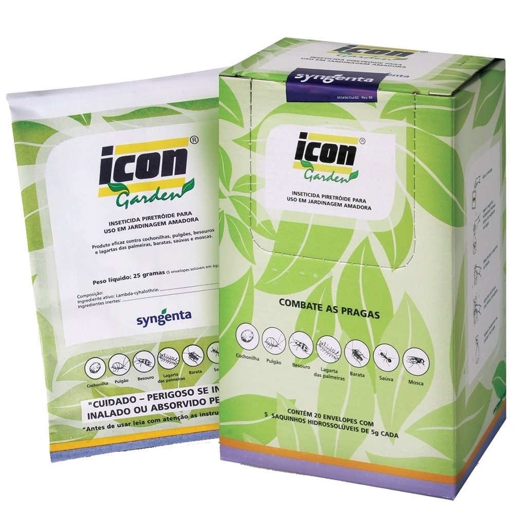Icon Garden Inseticida Pó Molhável Para Jardinagem 25g - Embalagem com 20 Unidades