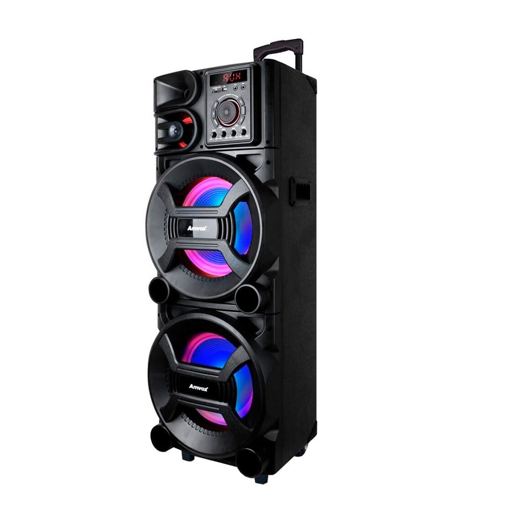 Caixa Amplificada Amvox ACA1005 | USB/Bluetooth, 1000W, Titânio, Bivolt