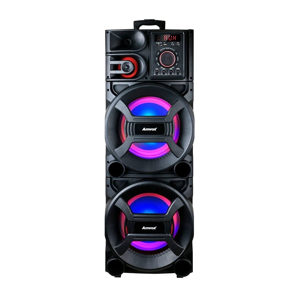 Caixa Amplificada Amvox ACA1005 | USB/Bluetooth, 1000W, Titânio, Bivolt