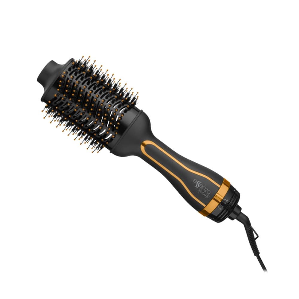 Escova Secadora Multilaser Essenza EB087 - 3 Temperaturas, 1200W, Preto/Dourado, 110V