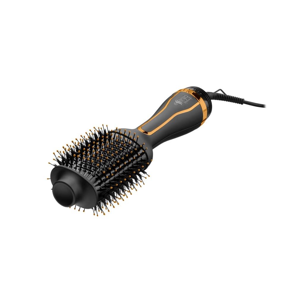 Escova Secadora Multilaser Essenza EB087 - 3 Temperaturas, 1200W, Preto/Dourado, 110V