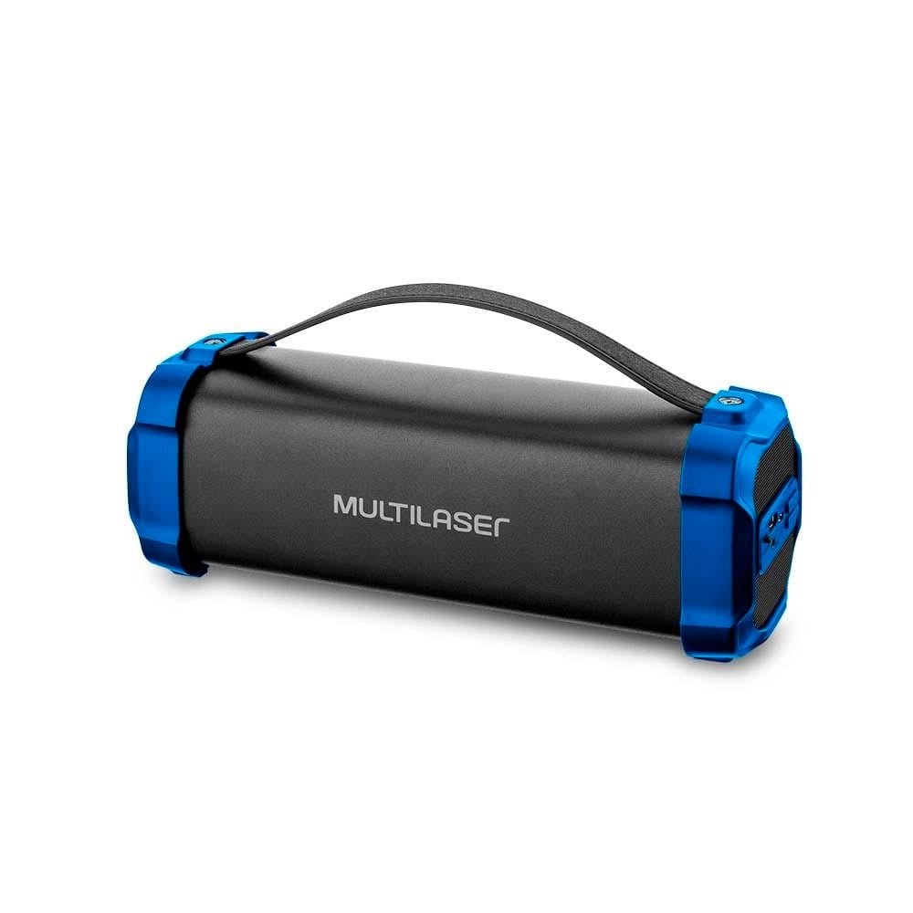Caixa de Som Multilaser Bazooka SP350, Bluetooth, 50W, AUX/SD/USB/FM, Preto/Azul