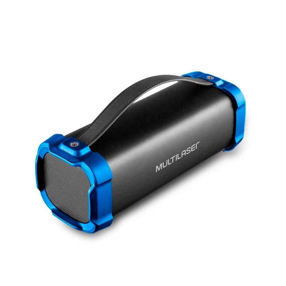 Caixa de Som Multilaser Bazooka SP350, Bluetooth, 50W, AUX/SD/USB/FM, Preto/Azul