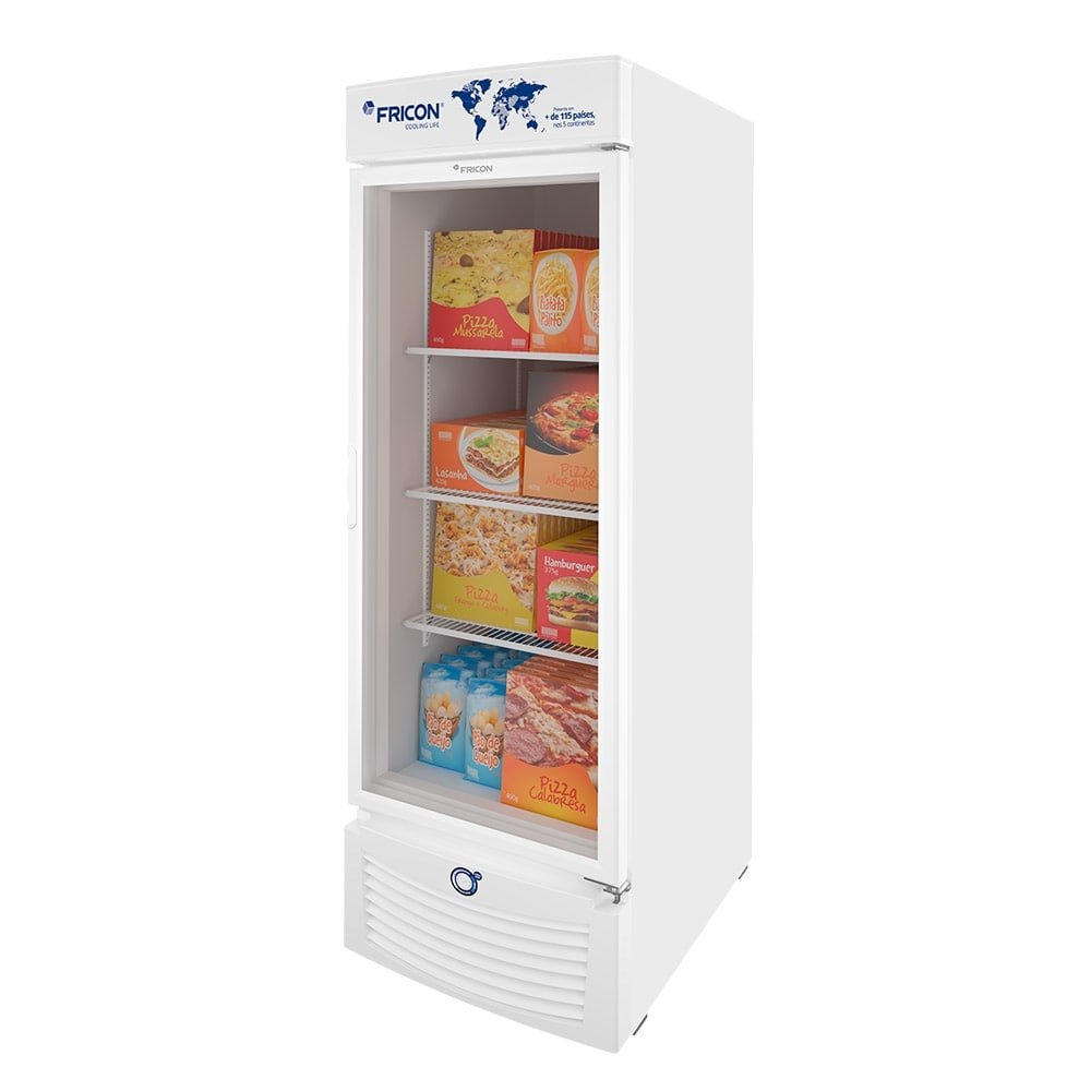 Refrigerador Vertical Fricon 565 Litros VCET565-1V | Tripla Ação, Porta de Vidro, Branco, 220V