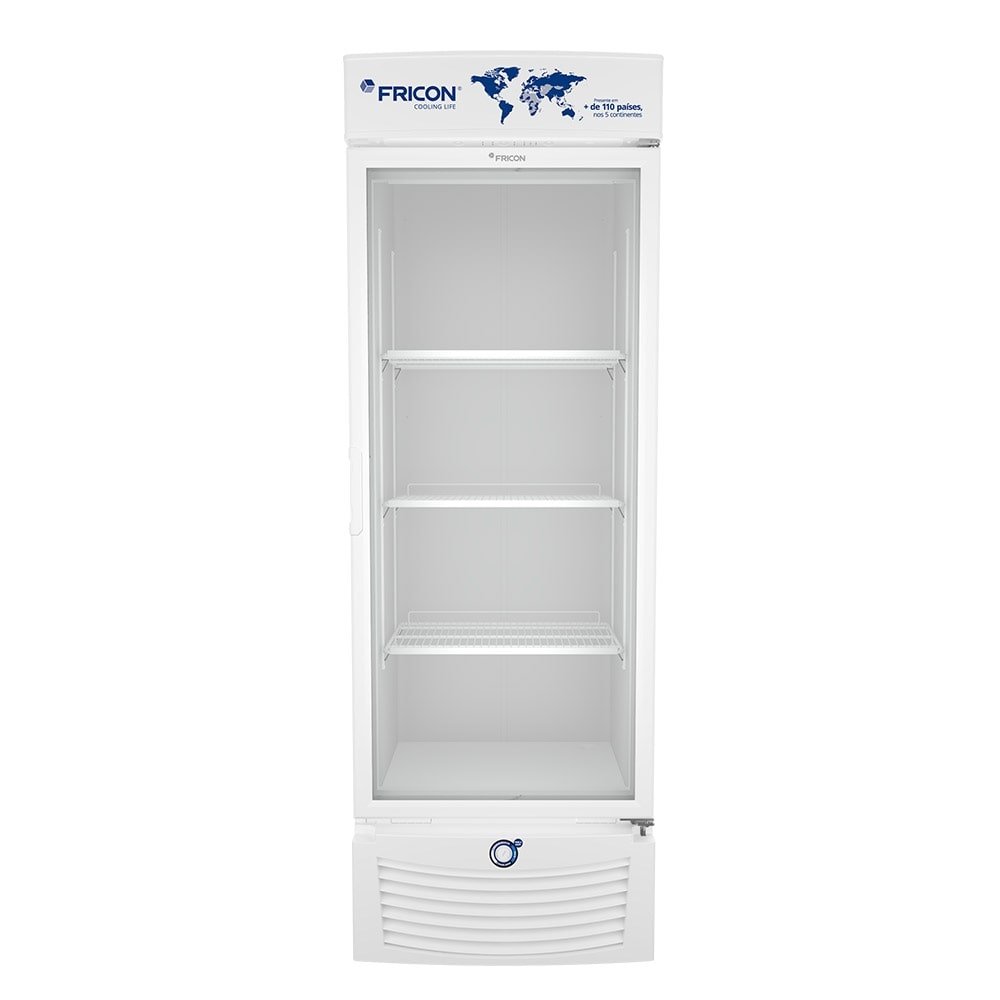Refrigerador Vertical Fricon 565 Litros VCET565-1V | Tripla Ação, Porta de Vidro, Branco, 110V