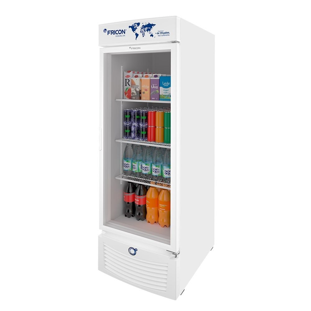 Refrigerador Vertical Fricon 565 Litros VCET565-1V | Tripla Ação, Porta de Vidro, Branco, 110V