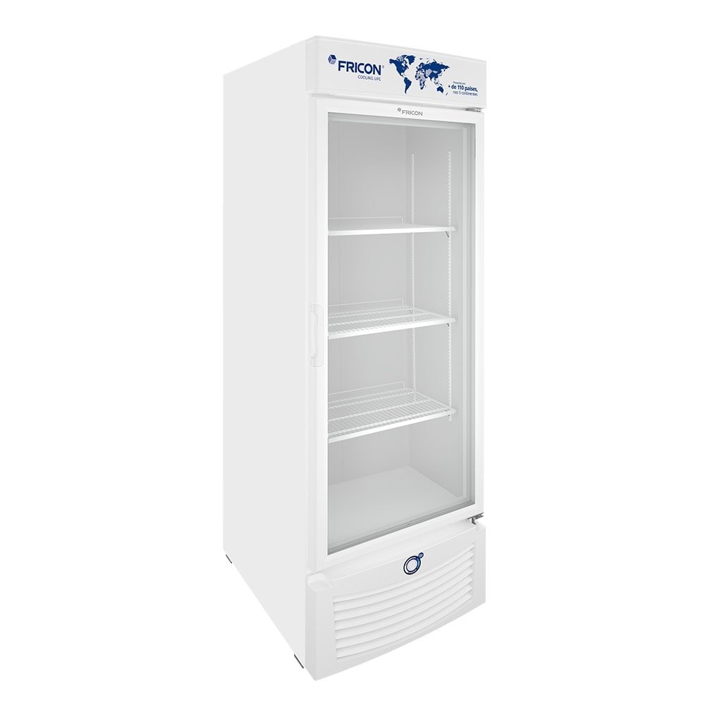 Refrigerador Vertical Fricon 565 Litros VCET565-1V | Tripla Ação, Porta de Vidro, Branco, 110V