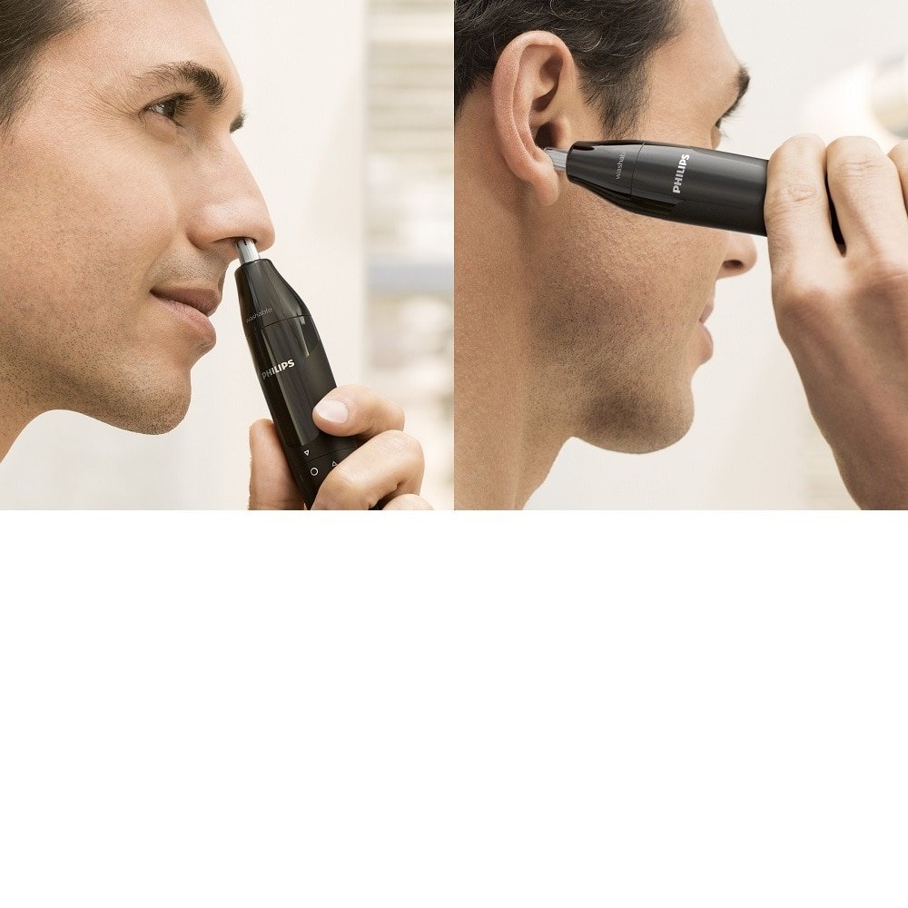 Aparador de Pelos Philips NT1620, Nariz/Orelha, Preto, Pilha