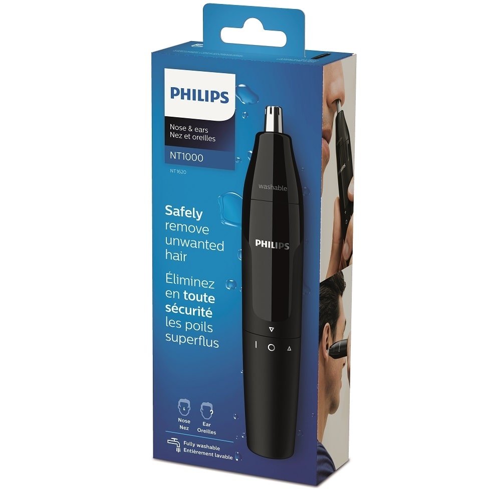 Aparador de Pelos Philips NT1620, Nariz/Orelha, Preto, Pilha