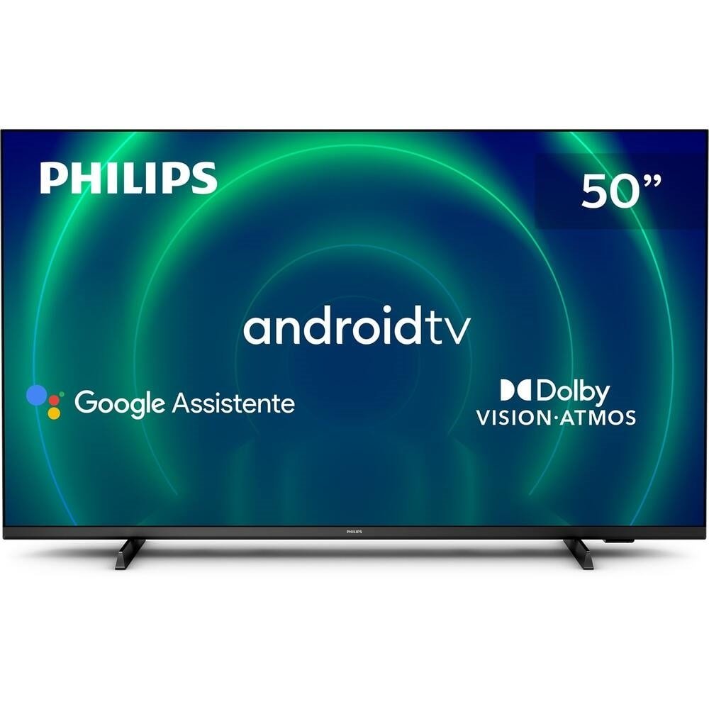 Smart TV LED 50" Philips 50PUG7406/78 4K UHD Android com Wi-Fi, 2 USB, 4 HDMI, Dolby Vision e Atmos, 60Hz