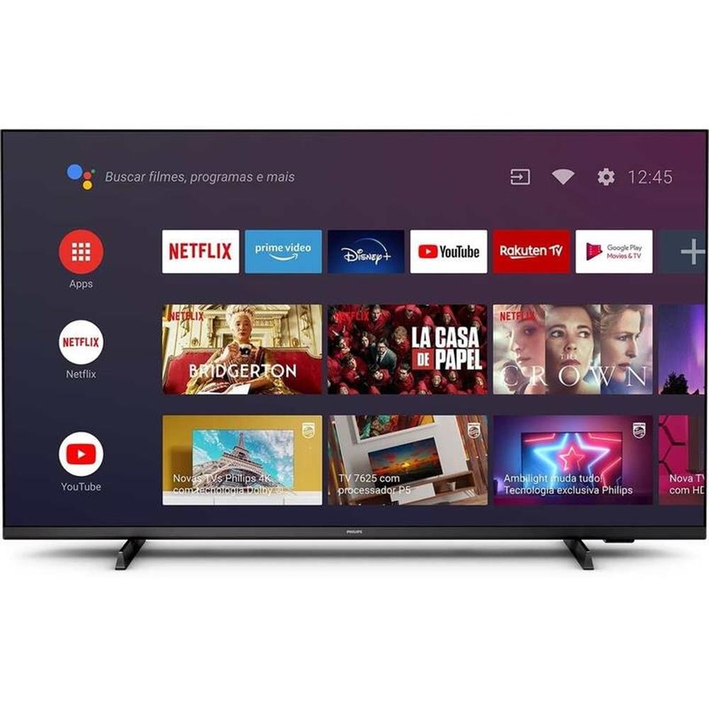Smart TV LED 50" Philips 50PUG7406/78 4K UHD Android com Wi-Fi, 2 USB, 4 HDMI, Dolby Vision e Atmos, 60Hz