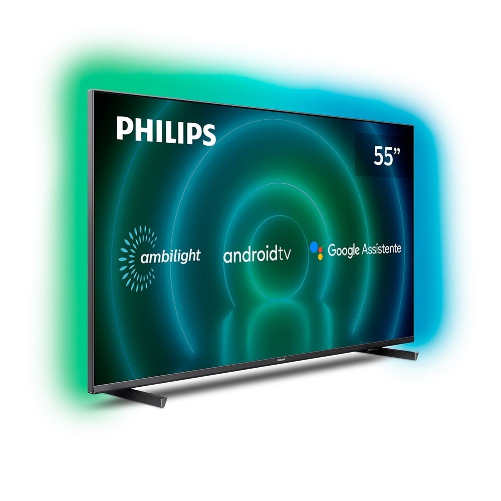 Smart TV LED 55" Philips 55PUG7906/78 4K UHD Android com Wi-Fi, 2 USB, 4 HDMI, Ambilight , Dolby Vision, Atmos, 60Hz