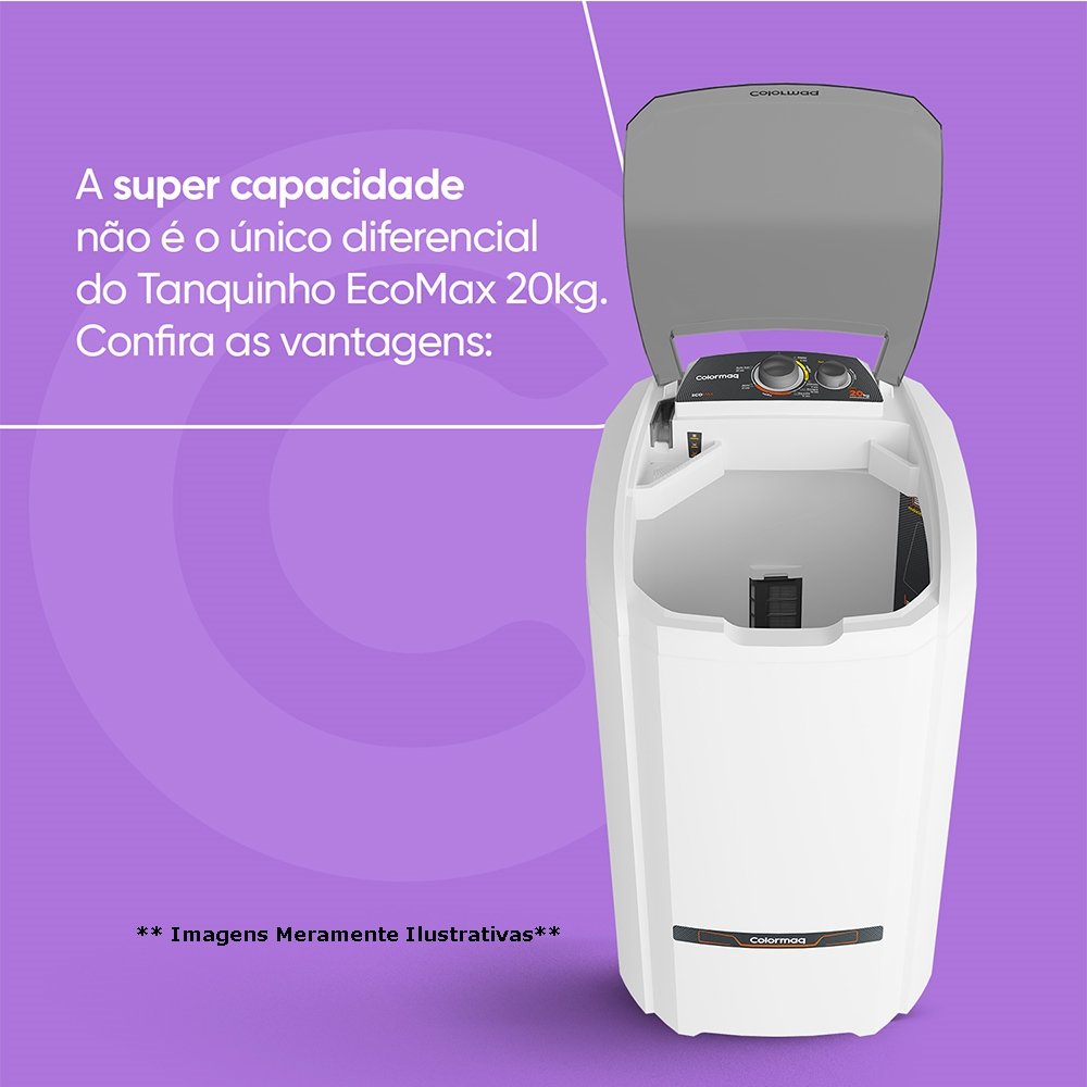 Tanquinho Colormaq 20Kg Prata 220V