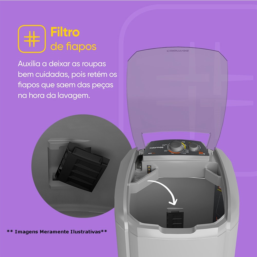 Tanquinho Colormaq 20Kg Prata 220V