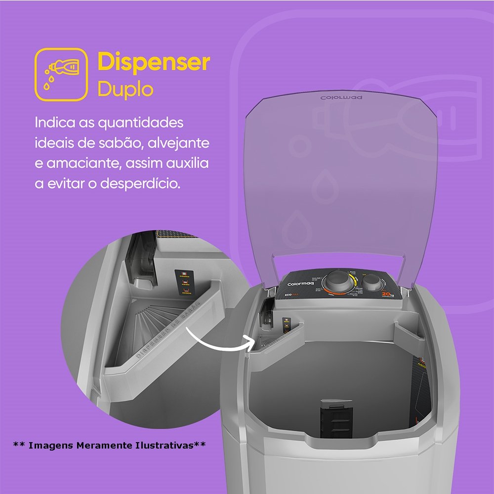 Tanquinho Colormaq 20Kg Prata 220V