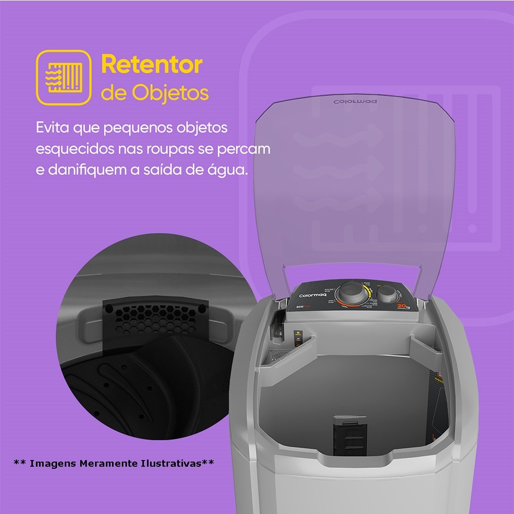 Tanquinho Colormaq 20Kg Prata 220V
