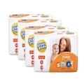 Fralda Descartável Pom Pom Derma Protek Tamanho M - 4 Pacotes com 48 Fraldas - Total 192 Tiras