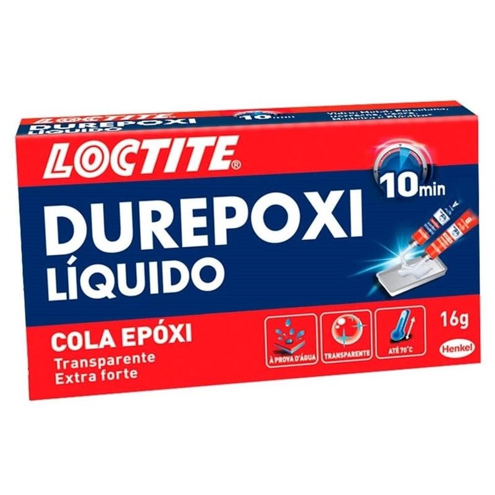 Cola Durepoxi Líquido Extra Forte Loctite 10 Minutos Transparente 16G - Embalagem com 6 Unidades