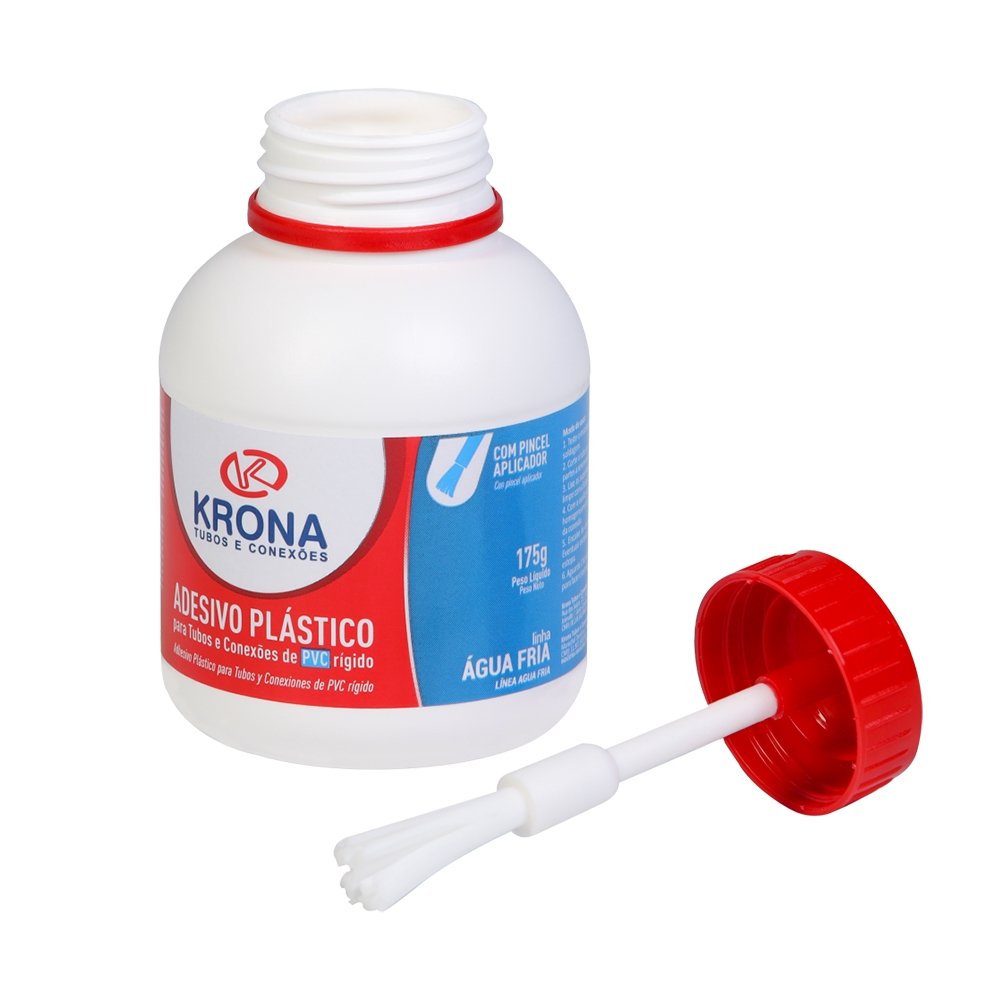 Adesivo Plástico Krona PVC com Pincel 175g - Embalagem com 12 Unidades