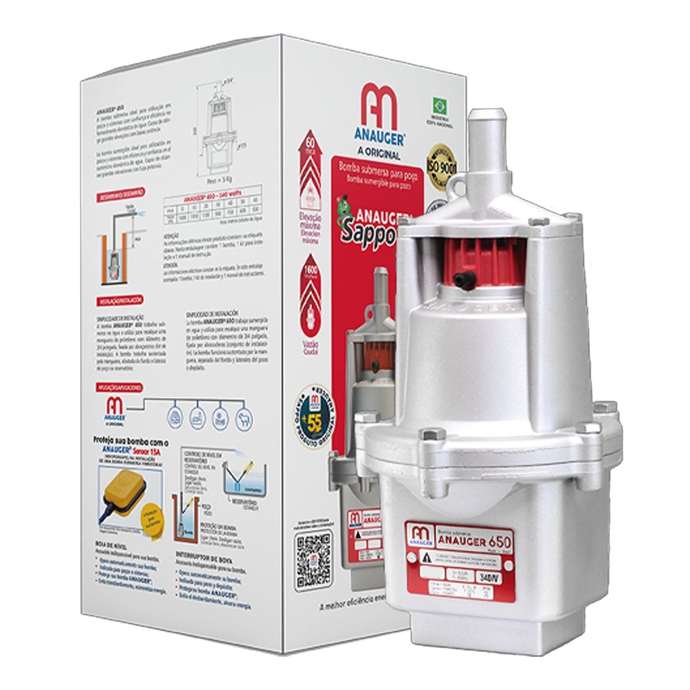 Bomba Submersa Anauger 650 5ª Geração 340W 60Hz 220V