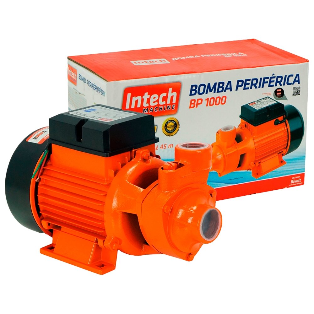 Bomba de Água Periférica Intech Machine bp1000 1hp Bivolt