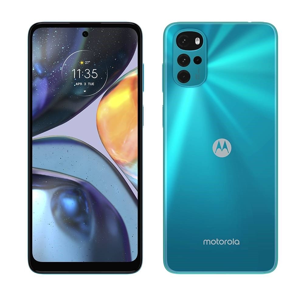 Smartphone Motorola Moto G22, Azul, Tela de 6.5" - 4G+Wi-Fi, And. 12, Câm. Tras. - 50+8+2+2MP, Frontal de 16MP, 4GB RAM, 128GB