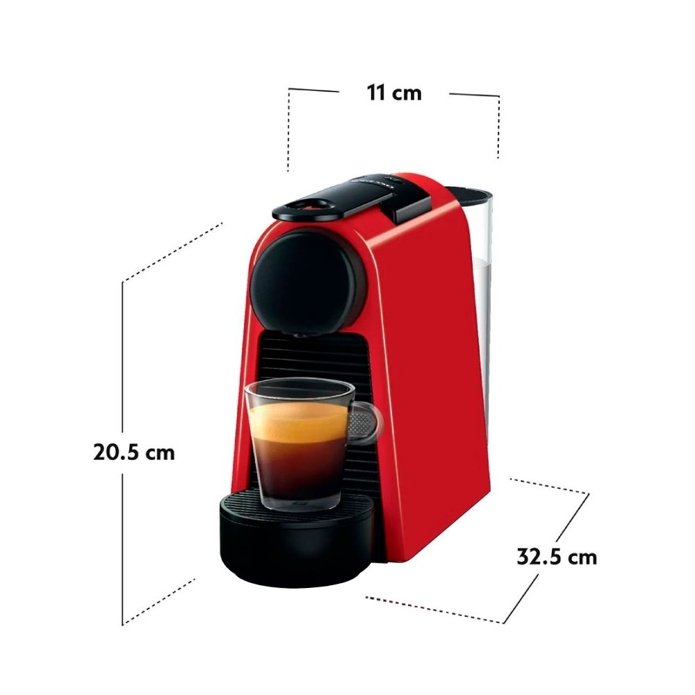 Cafeteira Expresso Nespresso Essenza Mini D30 - Sistema Cápsula, com Kit boas Vindas, Vermelha, 110V