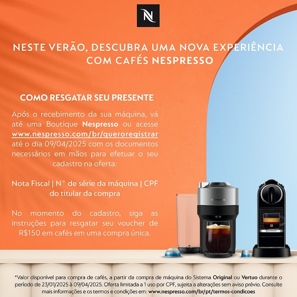 Cafeteira Expresso Nespresso Essenza Mini D30 - Sistema Cápsula, com Kit boas Vindas, Vermelha, 110V