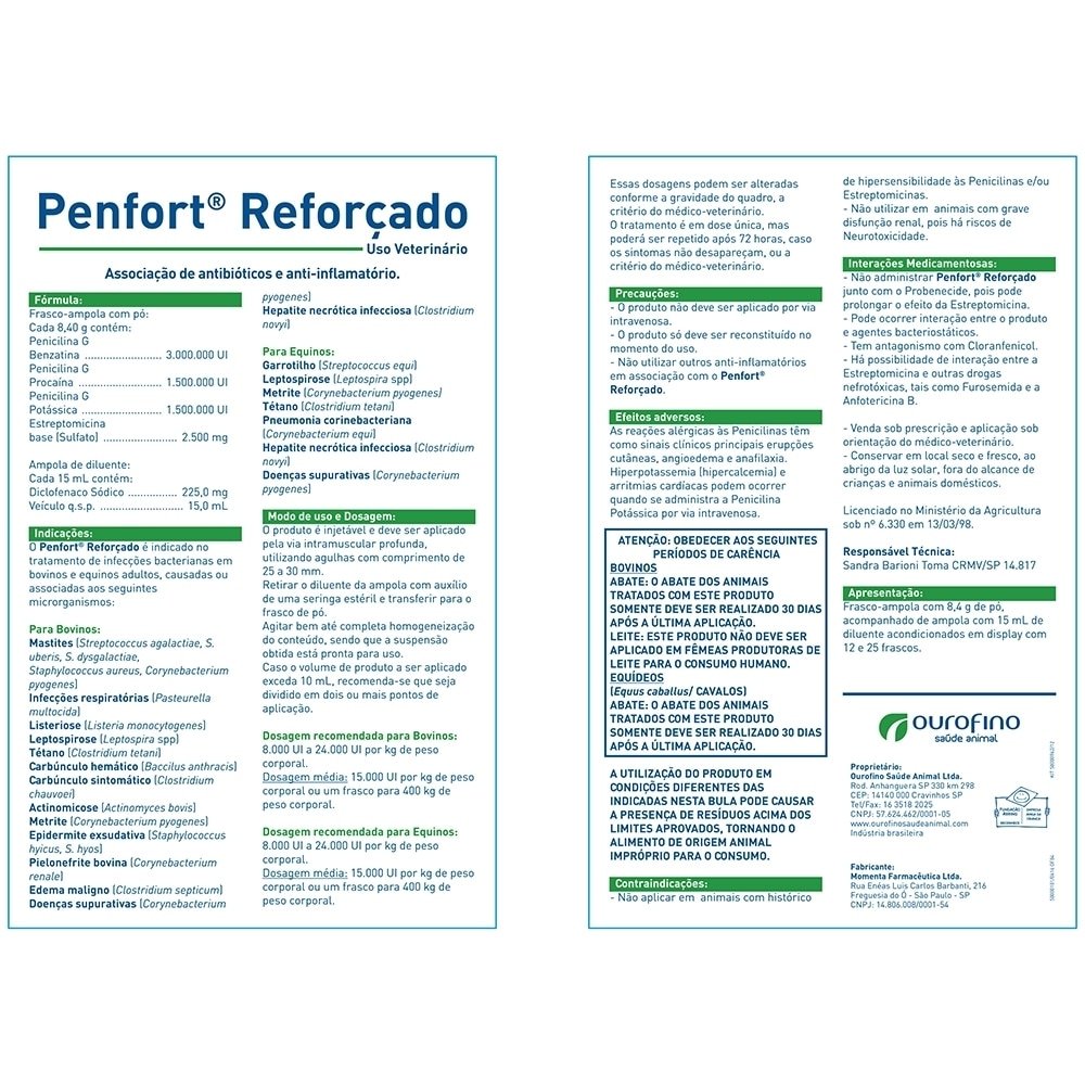 Penfort Reforçado 12 un. c/ 8,4g - Ourofino