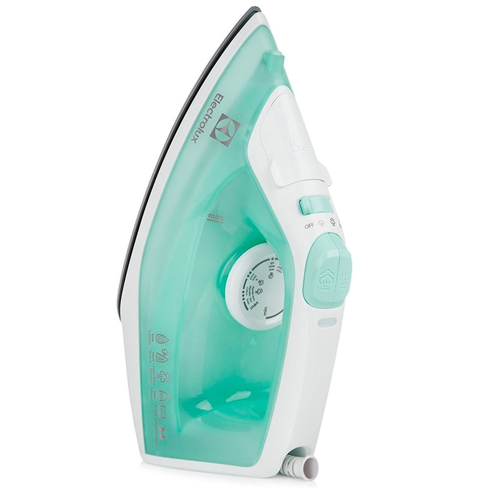 Ferro de Passar a Vapor Electrolux SIE70 | Base Cerâmica, Vapor Extra e Spray, Antigotejamento, Auto Limpeza, Verde, 220V