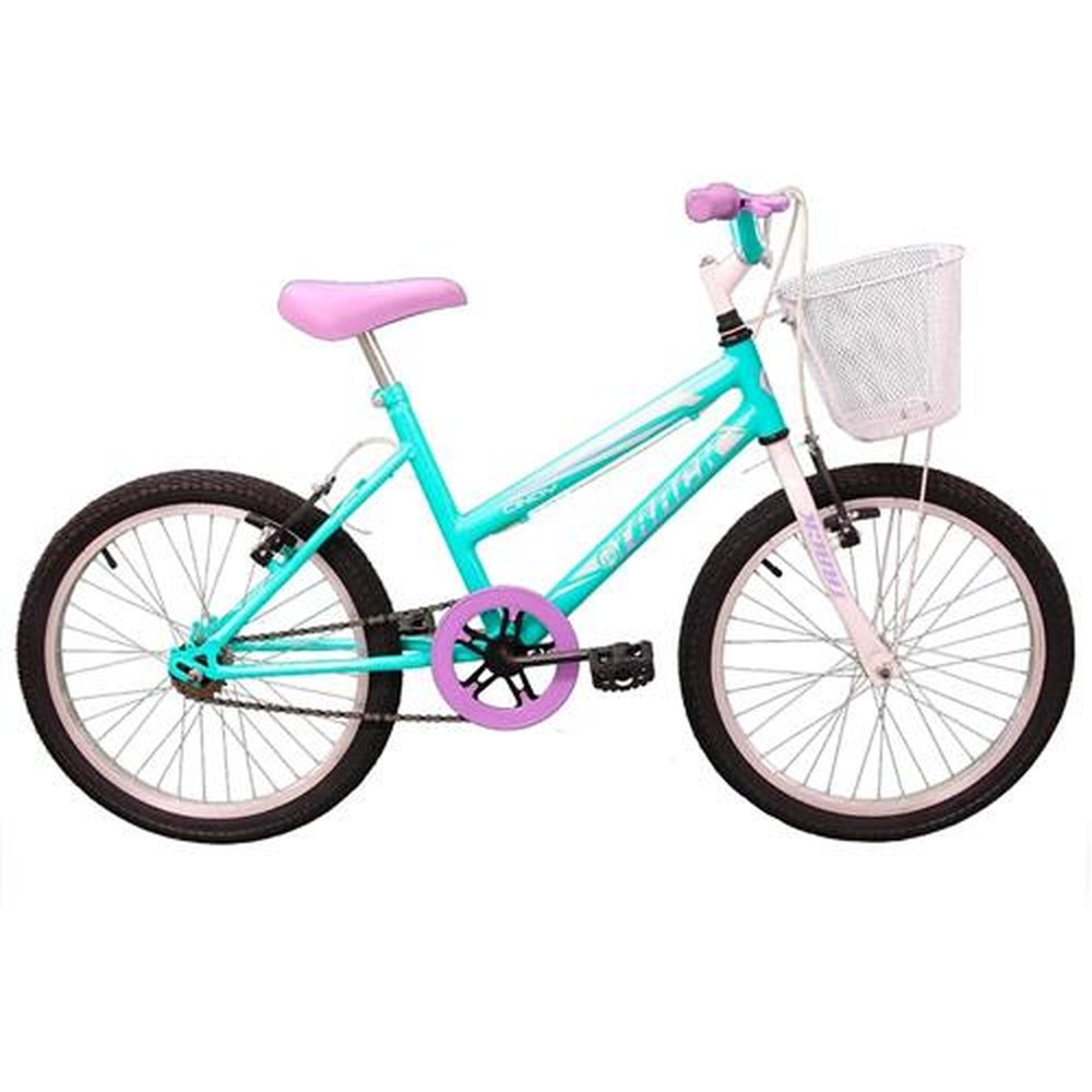 Bicicleta Juvenil Track Bikes Cindy BW, Aro 20, Quadro de Aço, Cesto, Azul