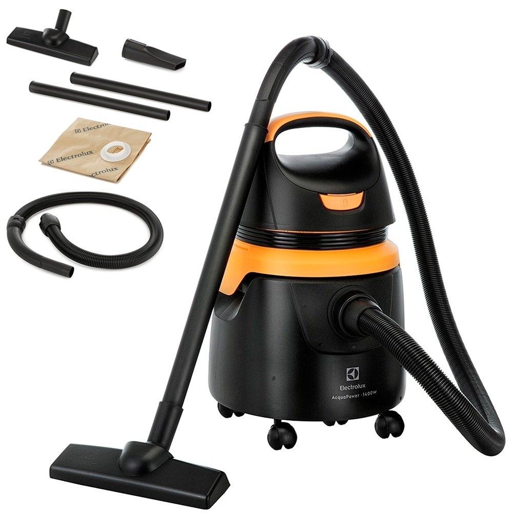Aspirador de Pó e Água Electrolux AQP20 | 11 Litros, 1400W, Função Sopro, Protetor Térmico, Preto/Amarelo, 110V