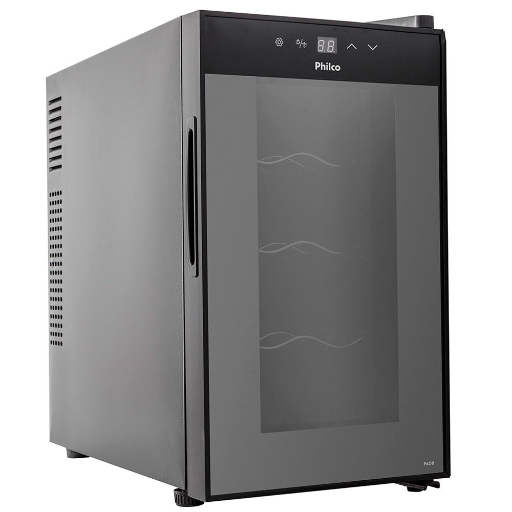 Adega de Vinhos 8 Garrafas, Philco, PAD08, Preta, 110V