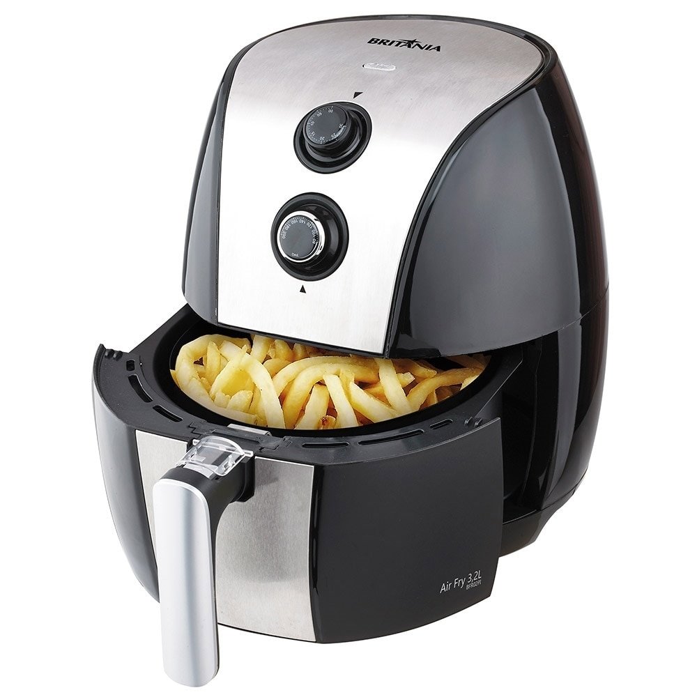 Fritadeira sem Óleo Britânia Air Fryer BFR02PI - 3,2 Litros, 1500W, Preto/Inox, 110V