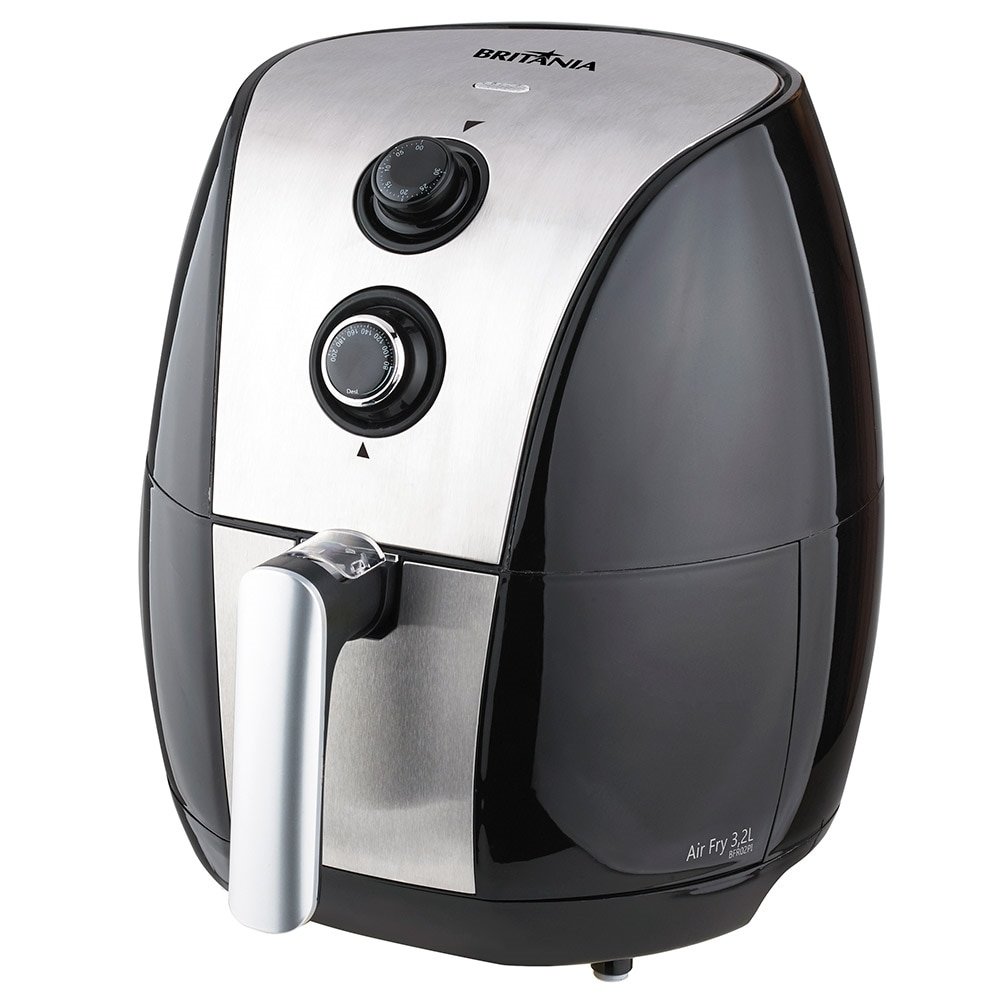 Fritadeira sem Óleo Britânia Air Fryer BFR02PI - 3,2 Litros, 1500W, Preto/Inox, 110V