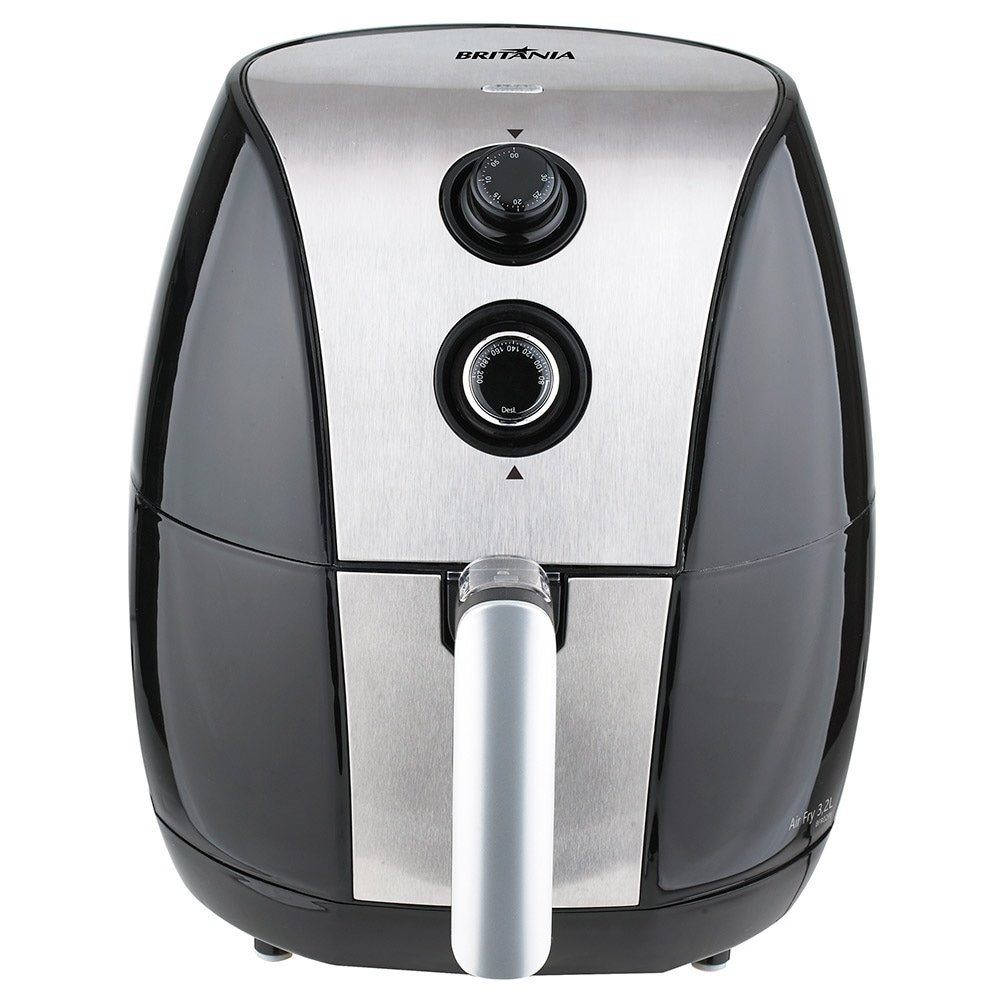 Fritadeira sem Óleo Britânia Air Fryer BFR02PI - 3,2 Litros, 1500W, Preto/Inox, 110V