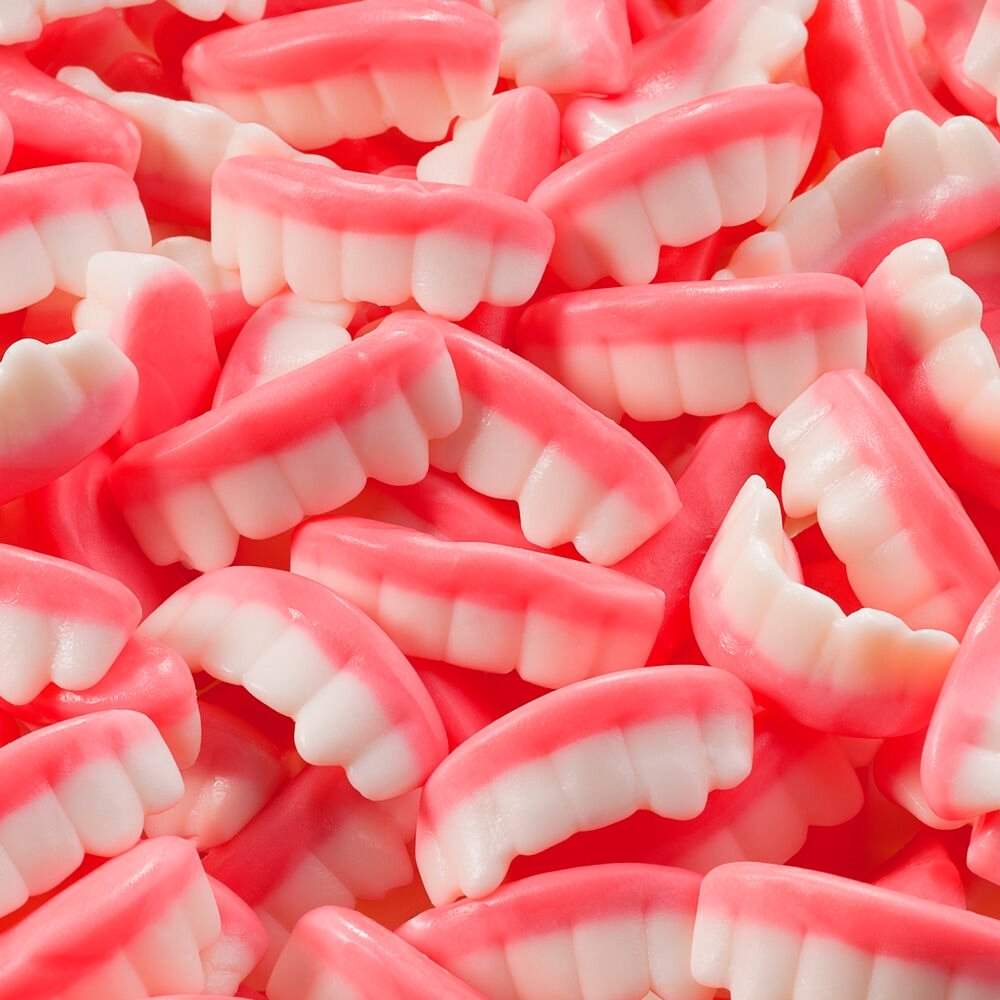 Bala Fini Gelatina Dentadura 80g - Embalagem com 12 Unidades