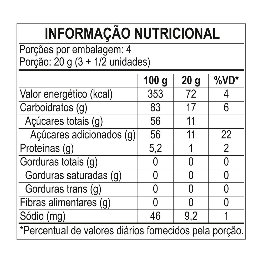 Bala Fini Gelatina Dentadura 80g - Embalagem com 12 Unidades