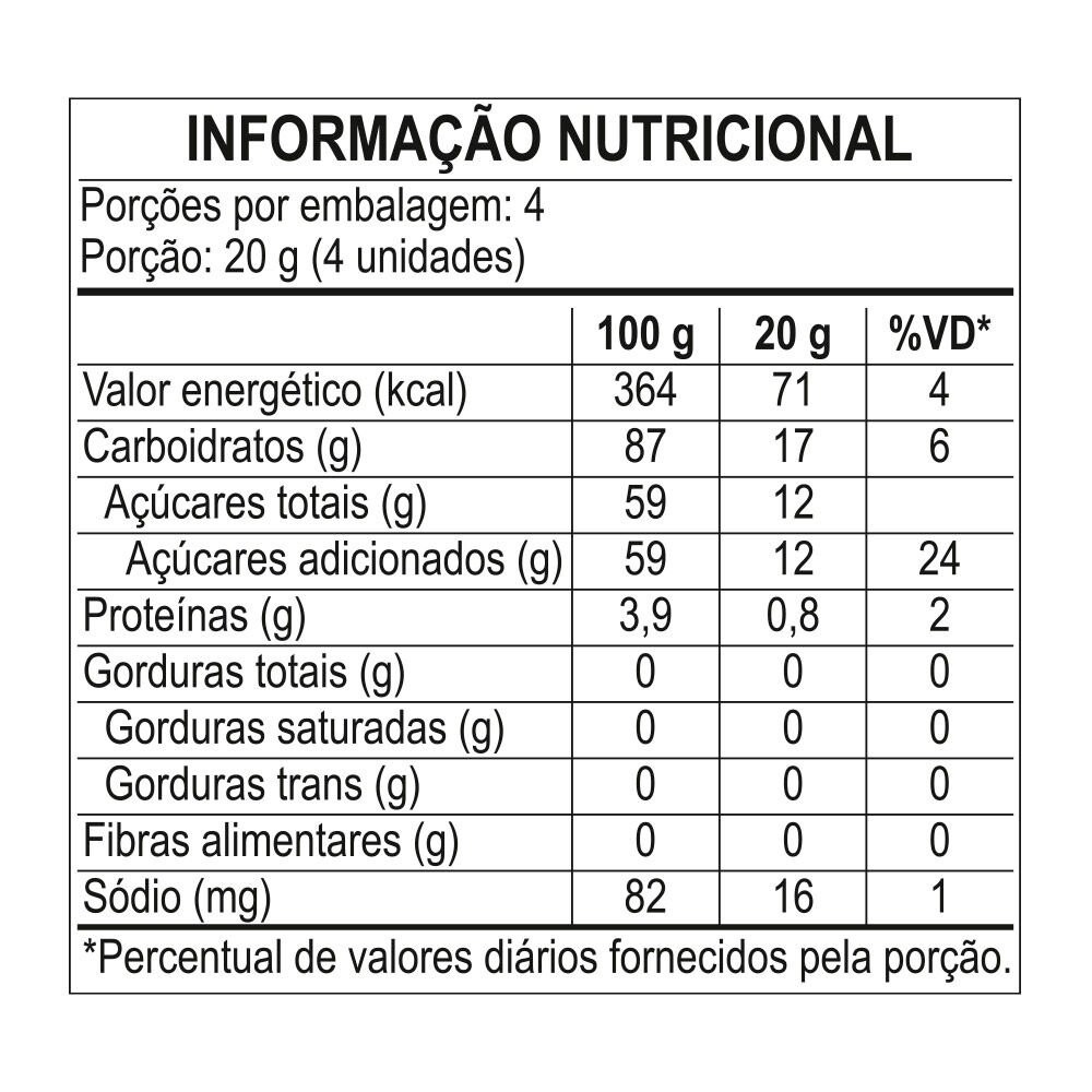 Bala Fini Gelatina Amora, 80g - Embalagem com 12 Unidades