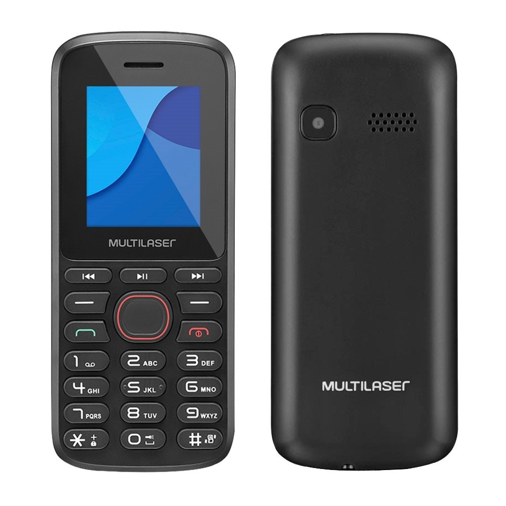 Celular Multilaser UP Play P9134, Dual Chip, Preto, Tela 1.8", Bluetooth, FM, VGA, 128 MB